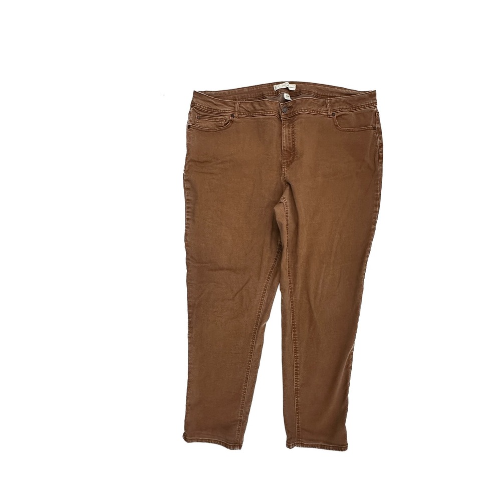 Cato Hi Rise Skinny Women's size 22W Brown Denim Jeans